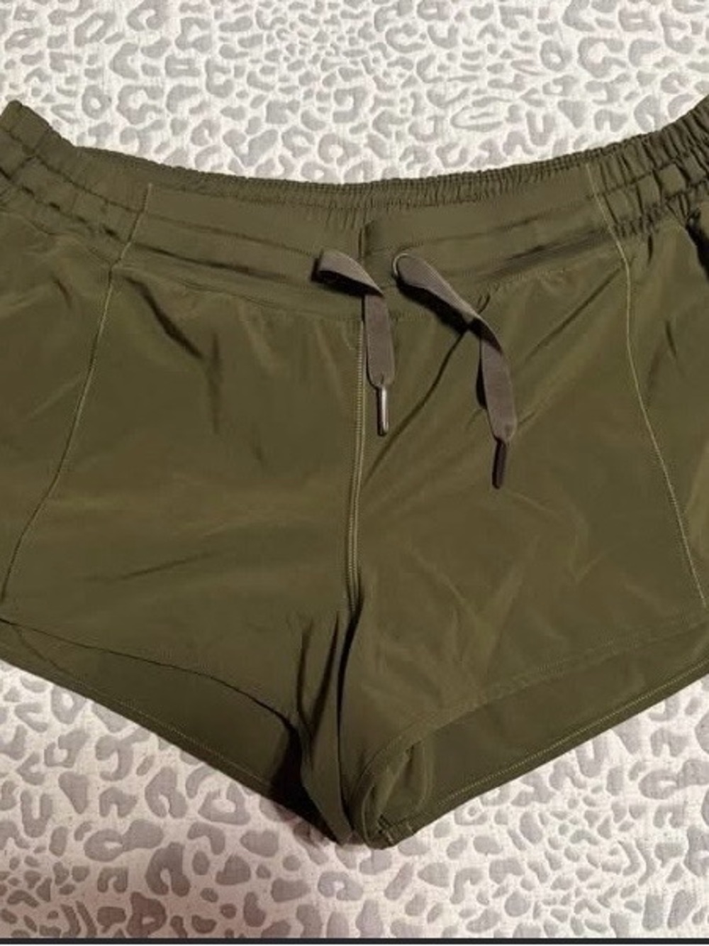 lululemon athletica Olive Green Athletic Drawstring Shorts